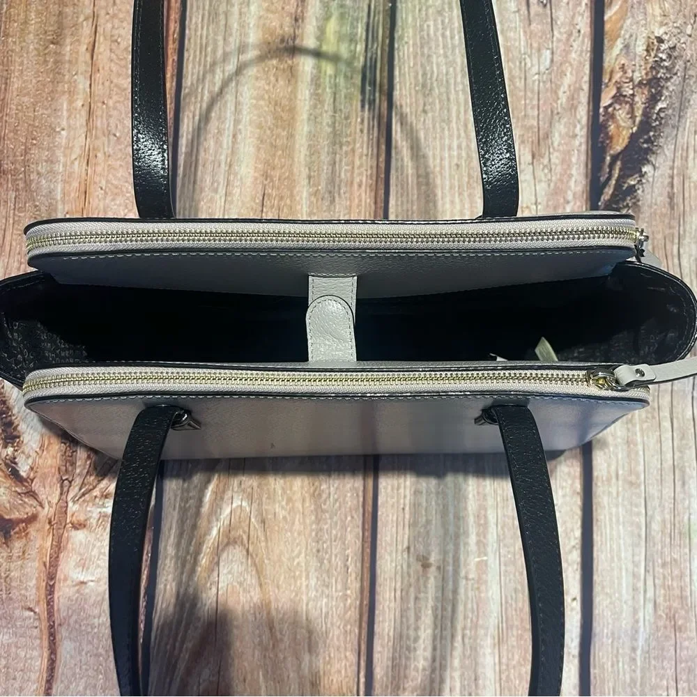 KATE SPADE Grand Street Colorblock Lydia hand bag tote bag tan black